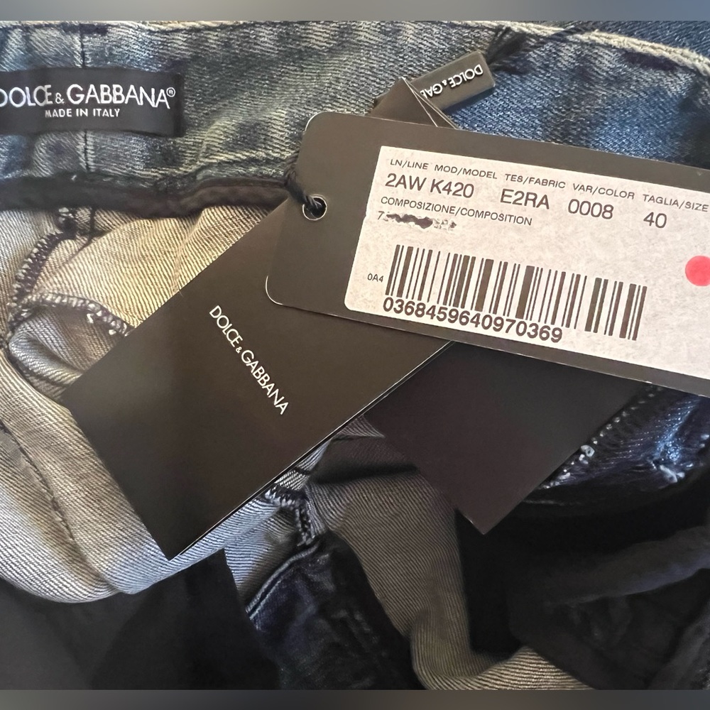 Vintage New Dolce & Gabbana Light Blue Flare Jeans Italy Size 40 Authentic - Picture 9 of 14